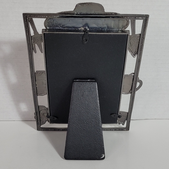 Gorgeous Gardening Theme Pewter Picture Frame NWOB Holds a 4X6 Photo - Picture 5 of 7